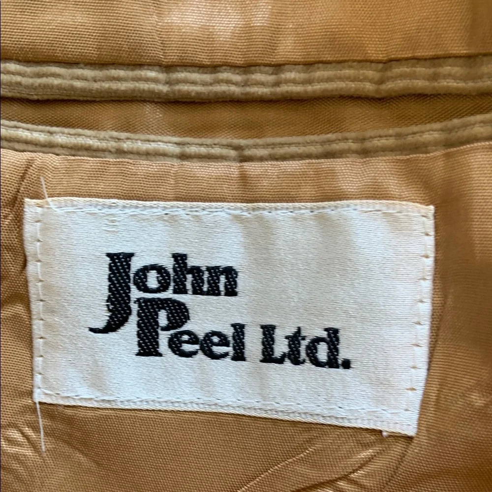 Vintage John Peel Tan Corduroy Sport Coat Blazer 44L Men’s Classic Preppy
